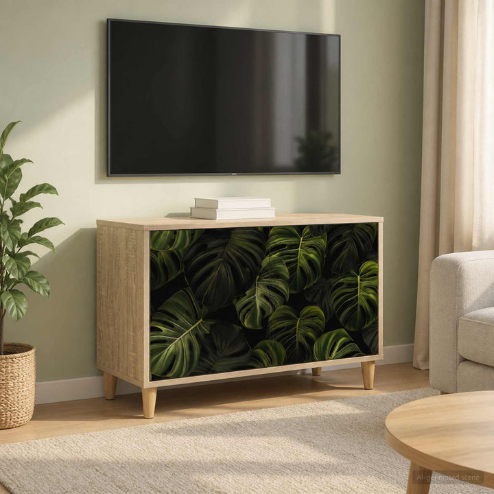 TV-skab ELBURG 69 x 33 x 50 cm Sonoma-eg Konstrueret træ