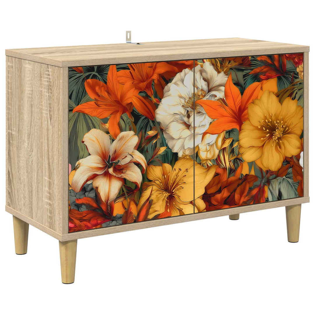 TV-skab GENNEP 69 x 33 x 50 cm Sonoma-eg Konstrueret træ