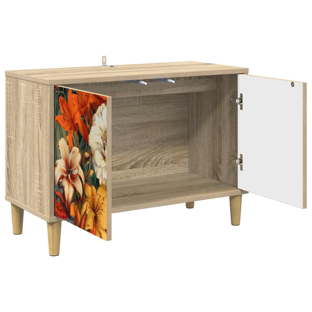 TV-skab GENNEP 69 x 33 x 50 cm Sonoma-eg Konstrueret træ