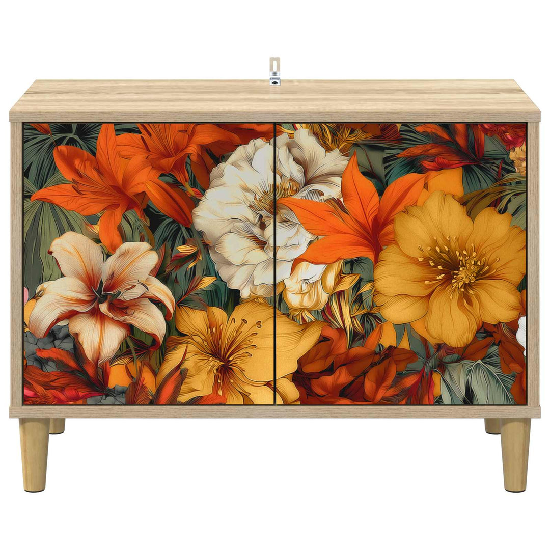 TV-skab GENNEP 69 x 33 x 50 cm Sonoma-eg Konstrueret træ