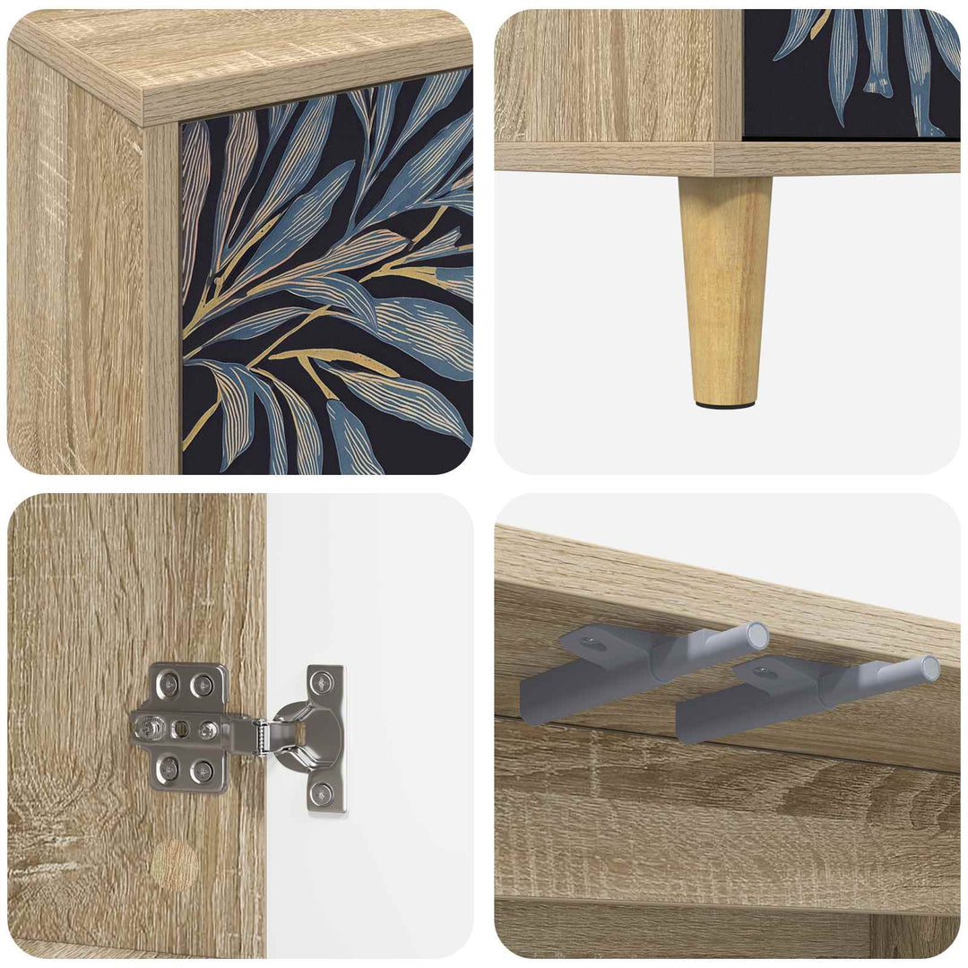 TV-skab DOKKUM 69 x 33 x 50 cm Sonoma-eg Konstrueret træ