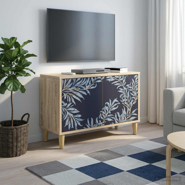 TV-skab DOKKUM 69 x 33 x 50 cm Sonoma-eg Konstrueret træ