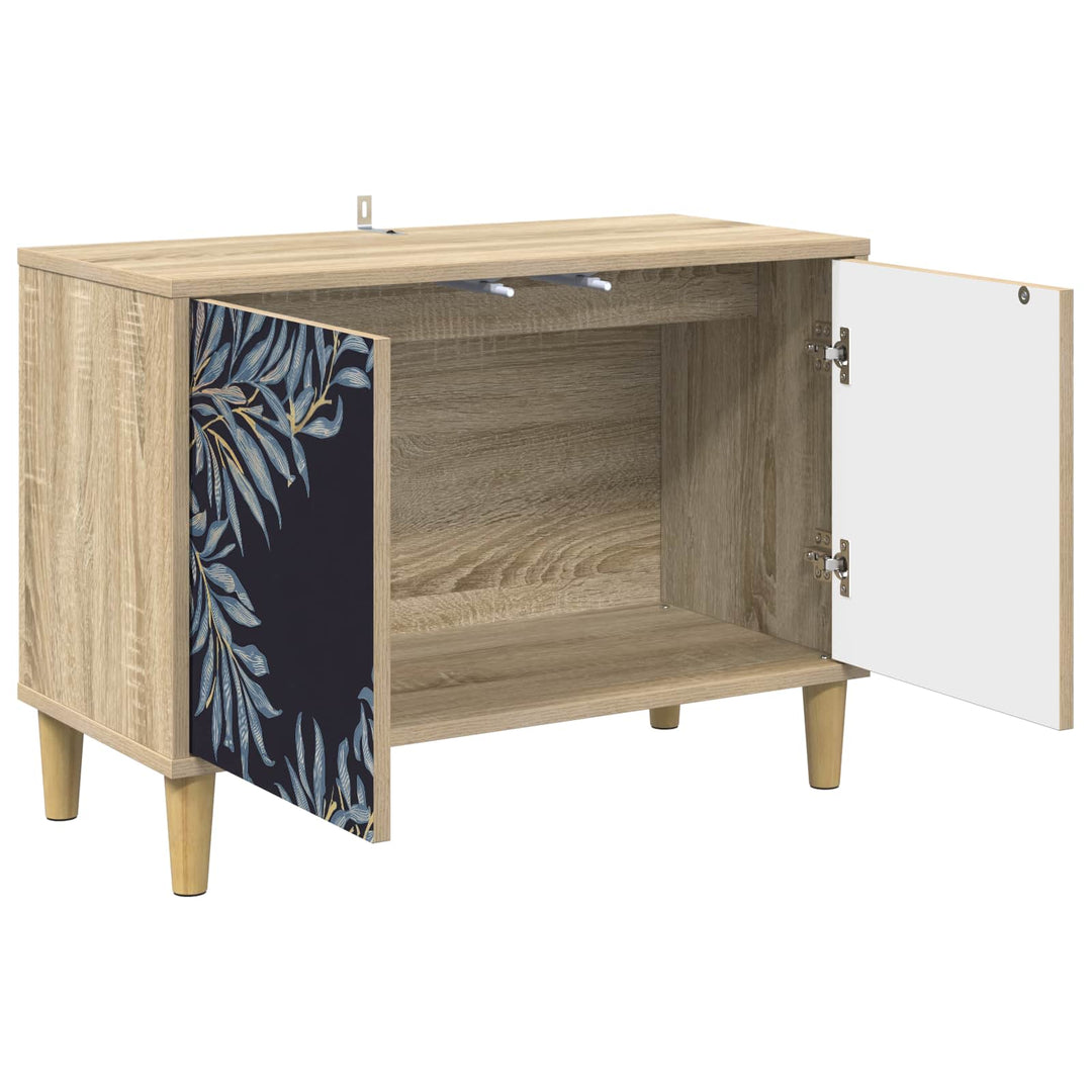 TV-skab DOKKUM 69 x 33 x 50 cm Sonoma-eg Konstrueret træ