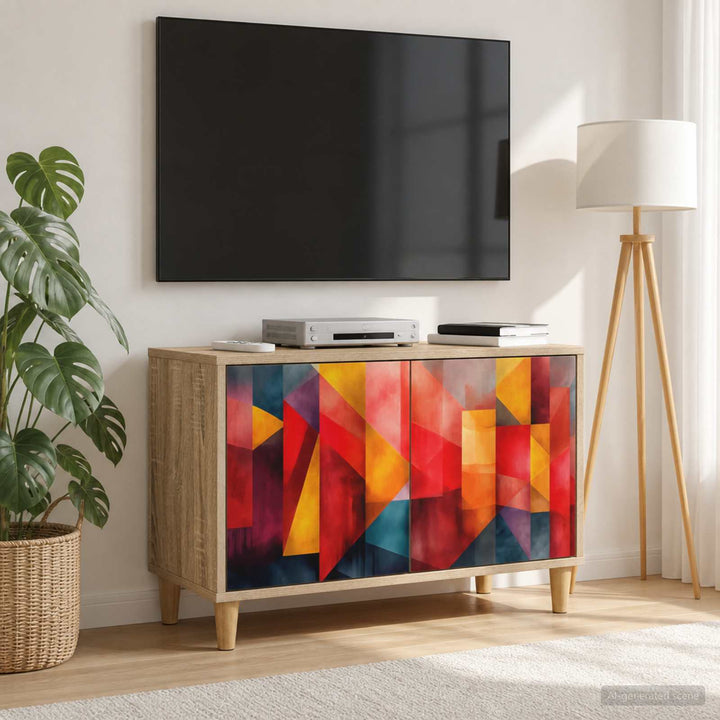 TV-skab HEESCH 69 x 33 x 50 cm Sonoma-eg Konstrueret træ