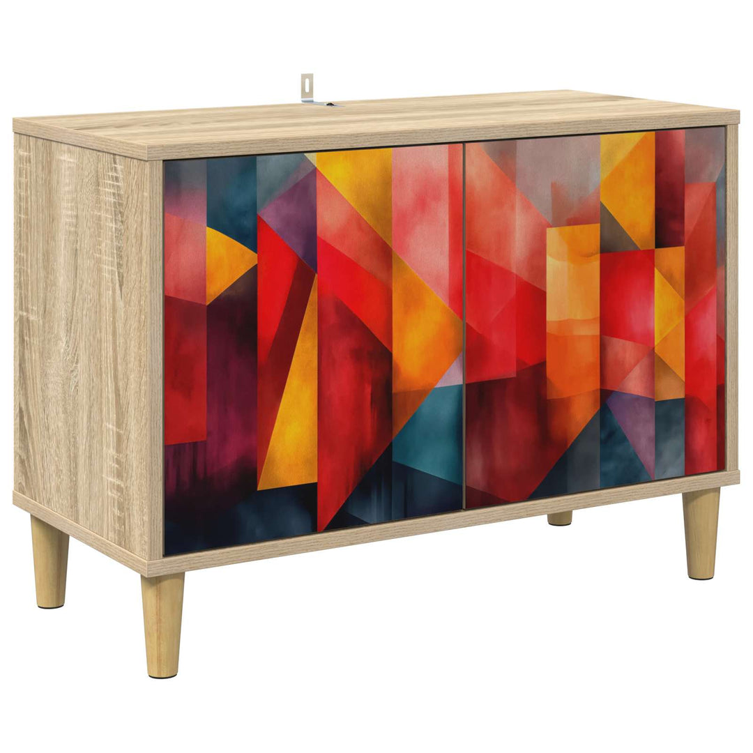 TV-skab HEESCH 69 x 33 x 50 cm Sonoma-eg Konstrueret træ