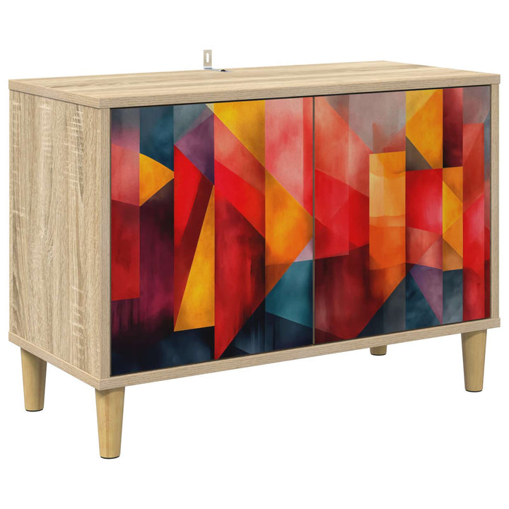 TV-skab HEESCH 69 x 33 x 50 cm Sonoma-eg Konstrueret træ