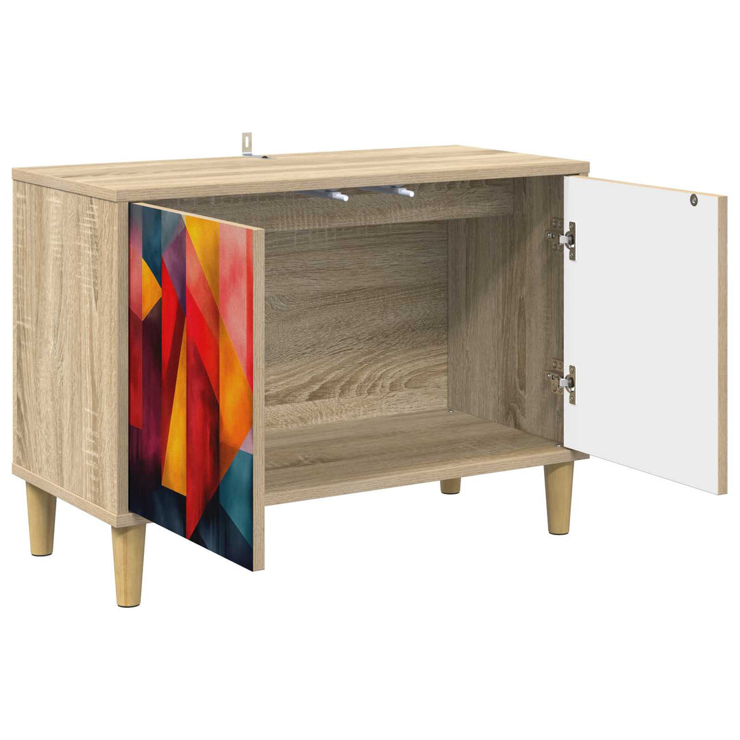 TV-skab HEESCH 69 x 33 x 50 cm Sonoma-eg Konstrueret træ