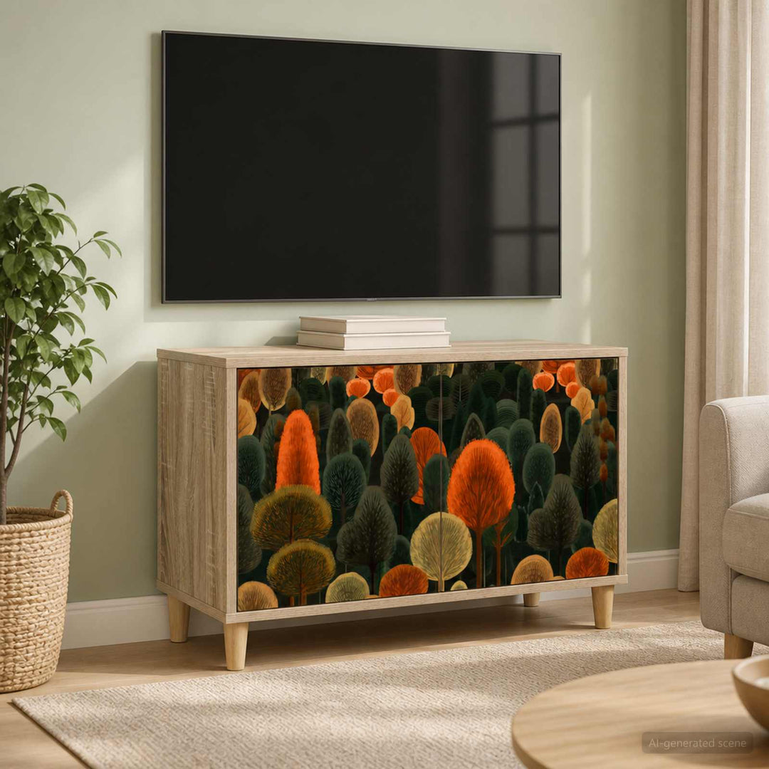 TV-skab ZAANDAM 69 x 33 x 50 cm Sonoma-eg Konstrueret træ