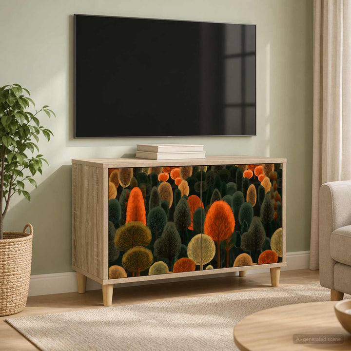 TV-skab ZAANDAM 69 x 33 x 50 cm Sonoma-eg Konstrueret træ