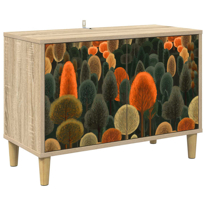 TV-skab ZAANDAM 69 x 33 x 50 cm Sonoma-eg Konstrueret træ