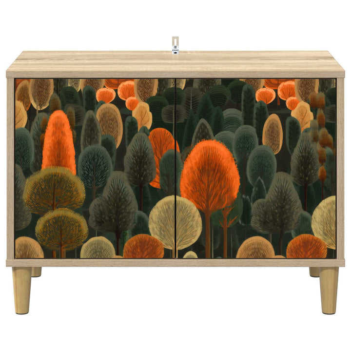 TV-skab ZAANDAM 69 x 33 x 50 cm Sonoma-eg Konstrueret træ