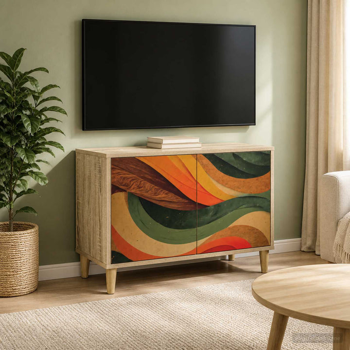 TV-skab BONN 69 x 33 x 50 cm Sonoma-eg Konstrueret træ