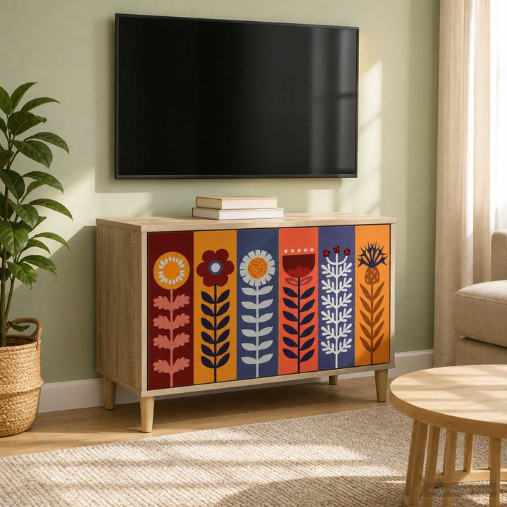 TV-skab ESSEN 69 x 33 x 50 cm Sonoma-eg Konstrueret træ