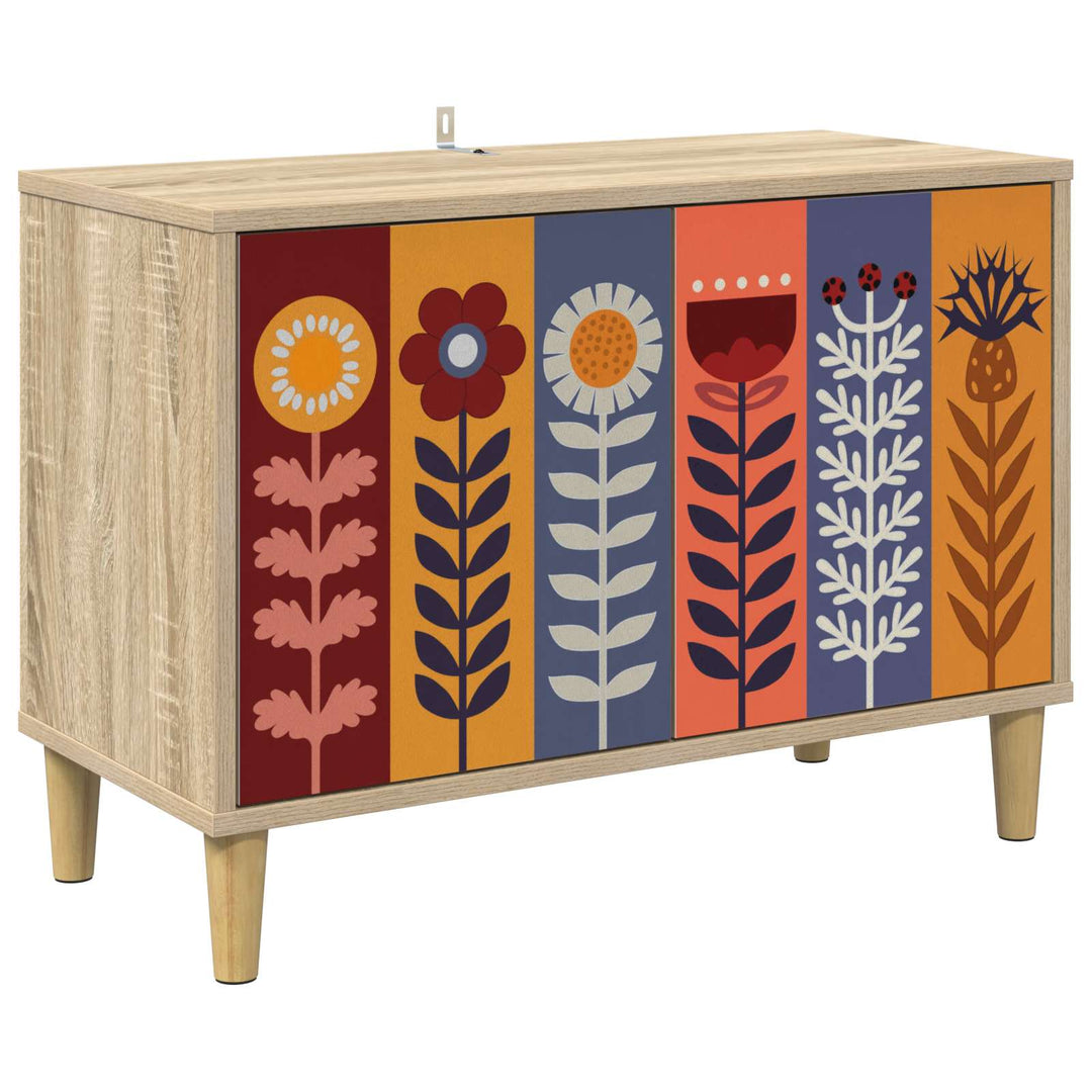 TV-skab ESSEN 69 x 33 x 50 cm Sonoma-eg Konstrueret træ