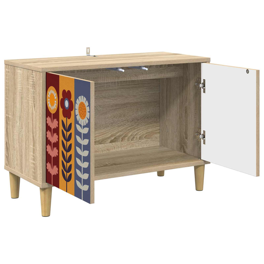 TV-skab ESSEN 69 x 33 x 50 cm Sonoma-eg Konstrueret træ