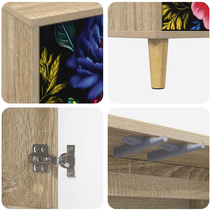 TV-skab KIEL 69 x 33 x 50 cm Sonoma-eg Konstrueret træ