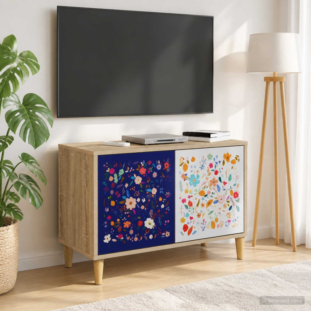 TV-skab MAINZ 69 x 33 x 50 cm Sonoma-eg Konstrueret træ