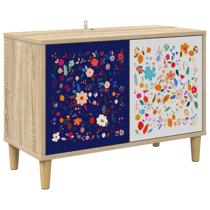 TV-skab MAINZ 69 x 33 x 50 cm Sonoma-eg Konstrueret træ