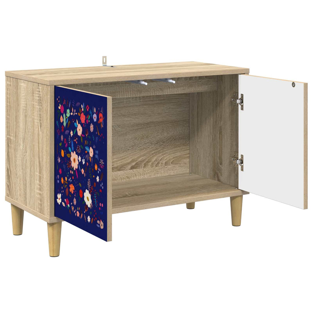 TV-skab MAINZ 69 x 33 x 50 cm Sonoma-eg Konstrueret træ