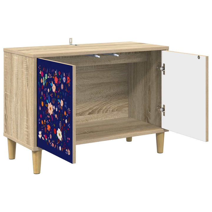 TV-skab MAINZ 69 x 33 x 50 cm Sonoma-eg Konstrueret træ