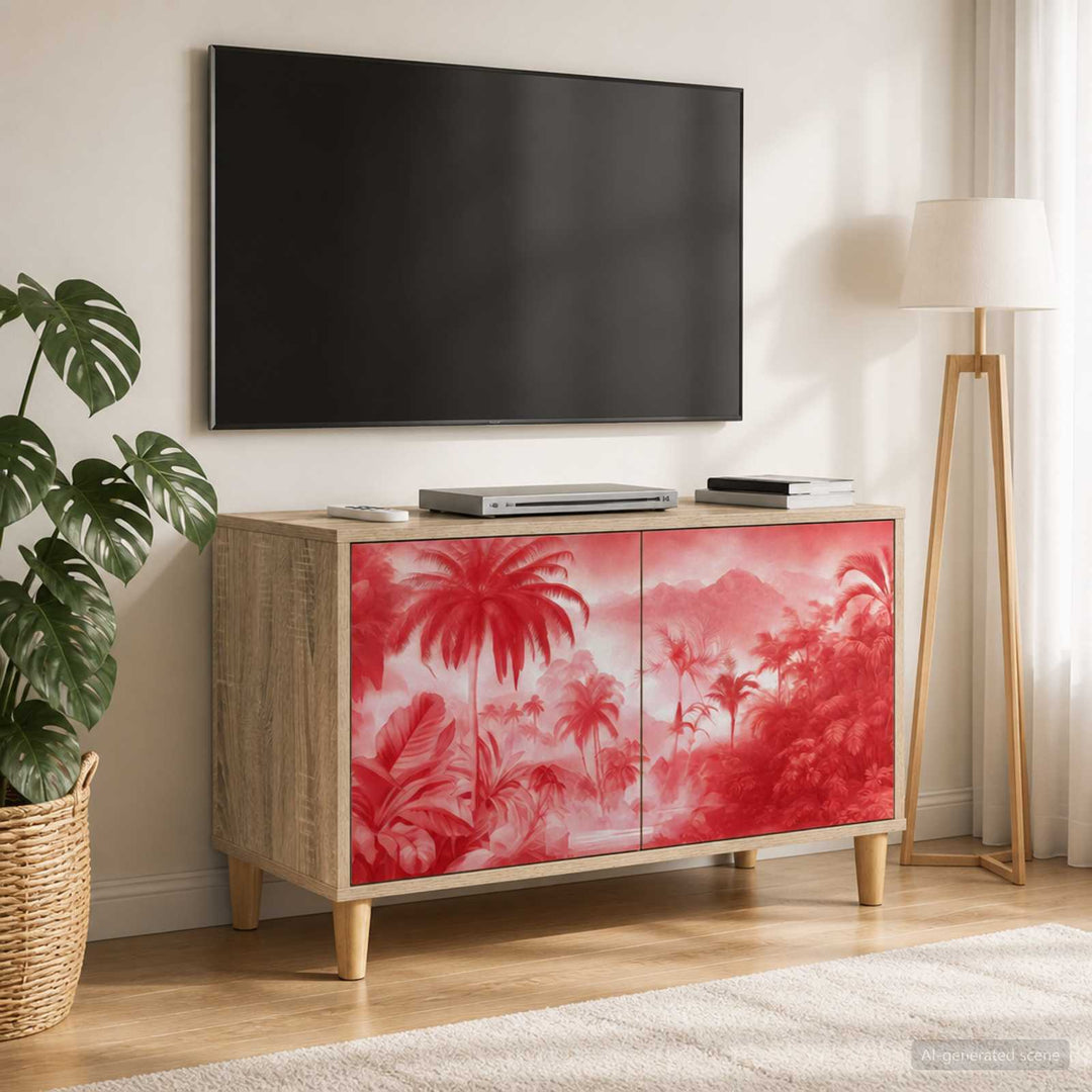 TV-skab AACHEN 69 x 33 x 50 cm Sonoma-eg Konstrueret træ