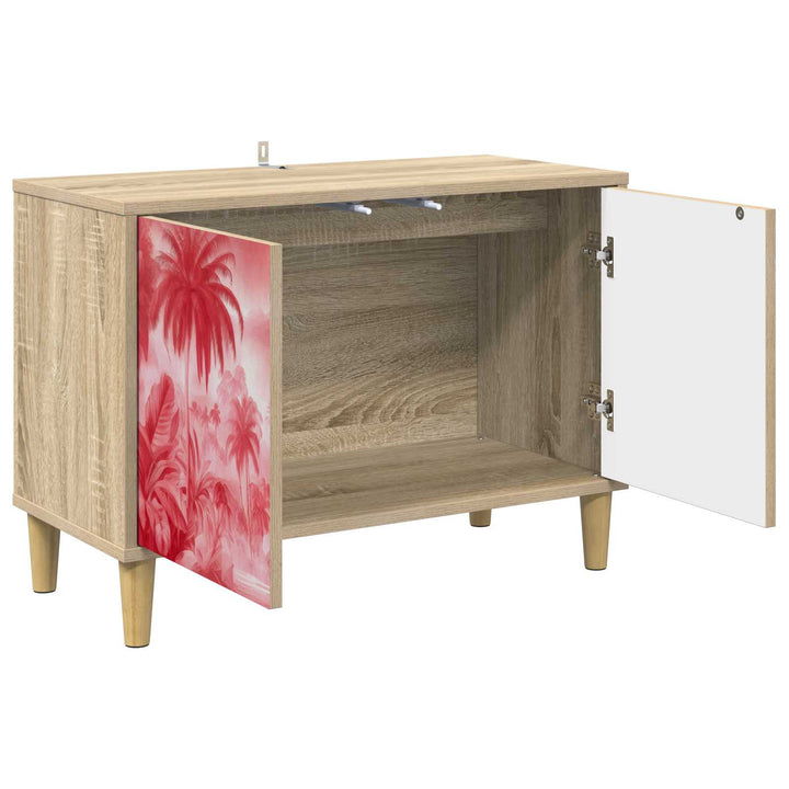 TV-skab AACHEN 69 x 33 x 50 cm Sonoma-eg Konstrueret træ