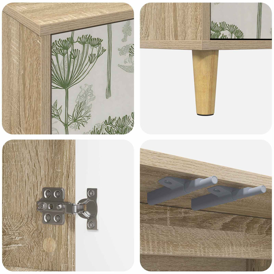 TV-skab GOTHA 69 x 33 x 50 cm Sonoma-eg Konstrueret træ
