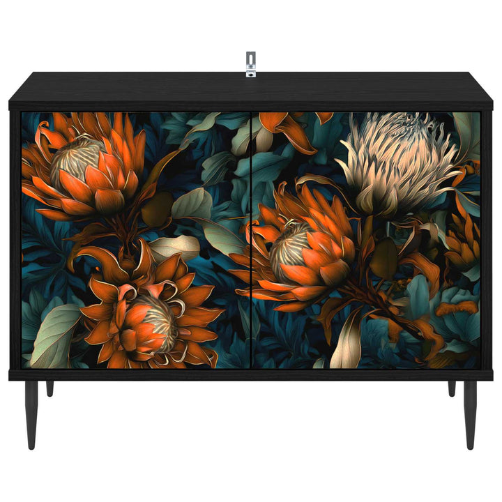 TV-skab LOCHEM 69 x 33 x 50,5 cm Sort eg Konstrueret træ