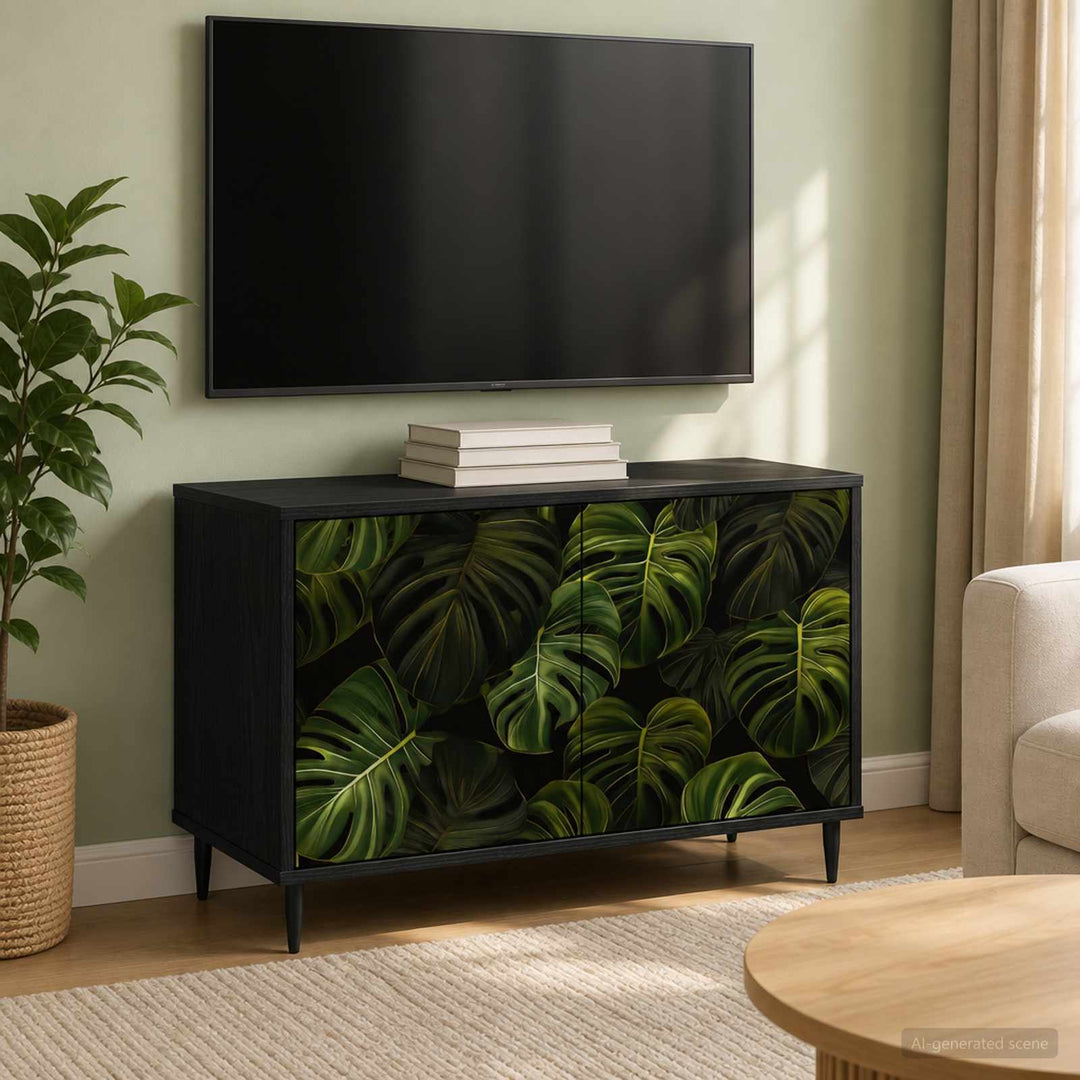 TV-skab ELBURG 69 x 33 x 50,5 cm Sort eg Konstrueret træ