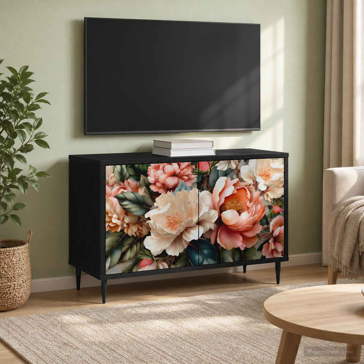 TV-skab BORNE 69 x 33 x 50,5 cm Sort eg Konstrueret træ