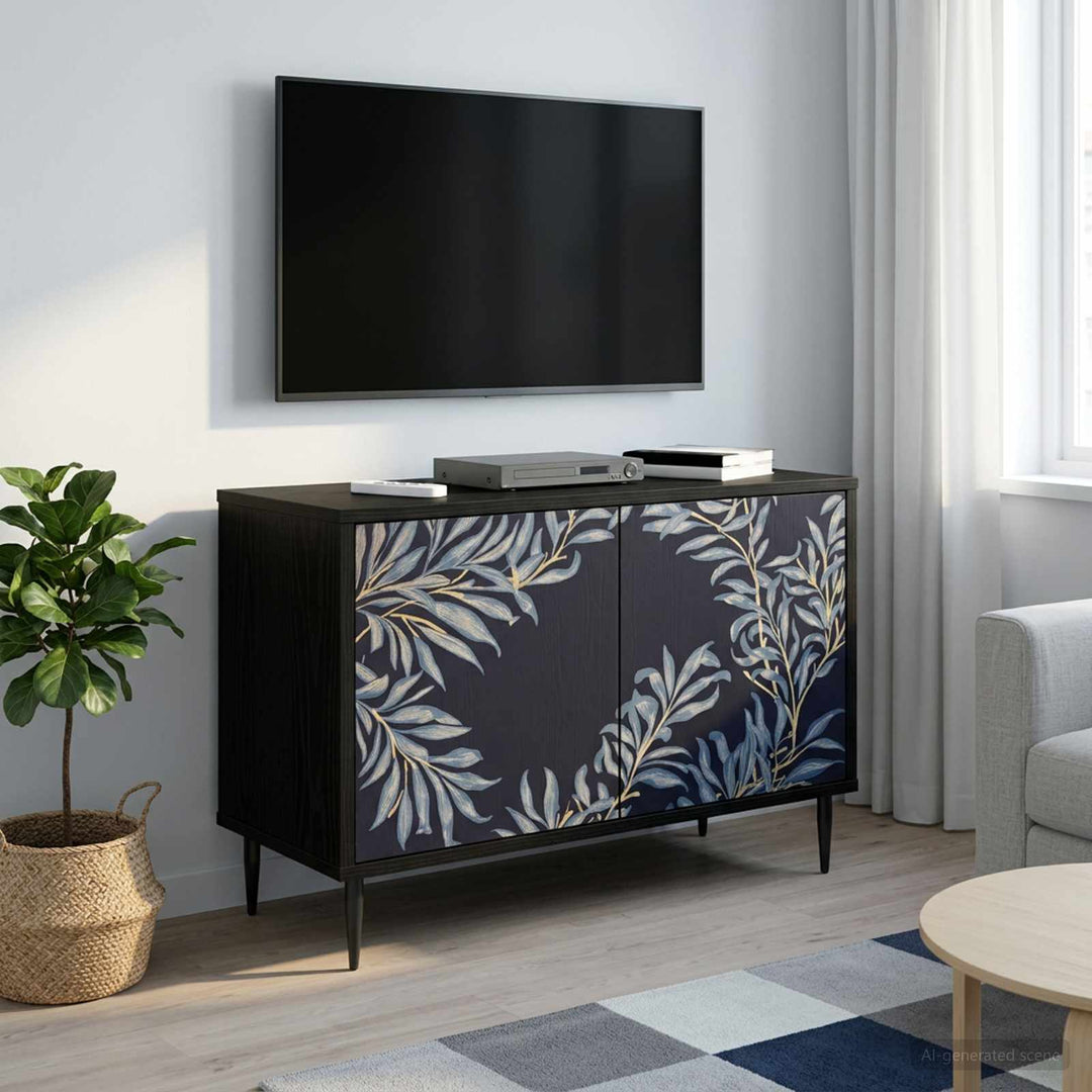 TV-skab DOKKUM 69 x 33 x 50,5 cm Sort eg Konstrueret træ