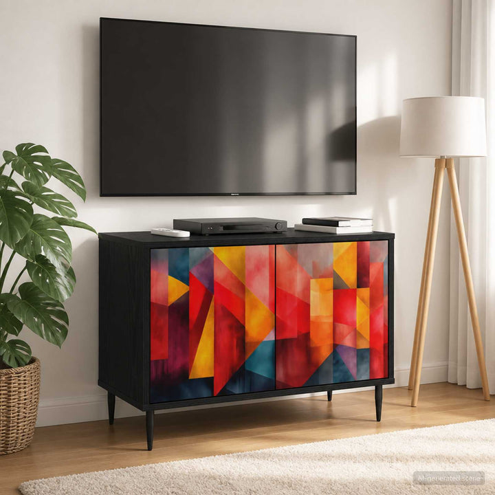TV-skab HEESCH 69 x 33 x 50,5 cm Sort eg Konstrueret træ