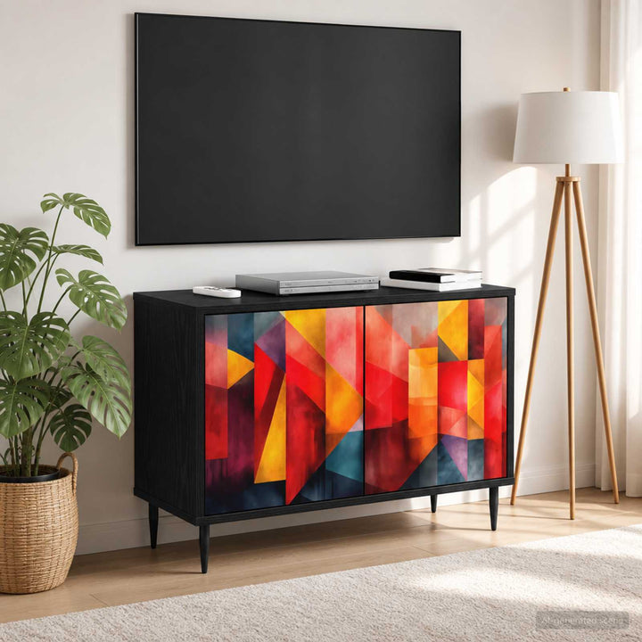 TV-skab HEESCH 69 x 33 x 50,5 cm Sort eg Konstrueret træ