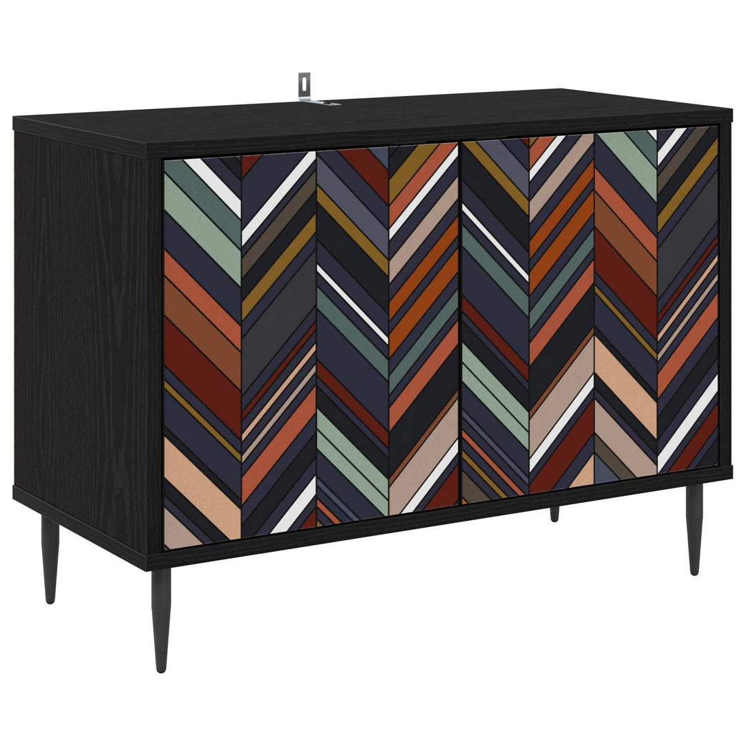 TV-skab OMMEN 69 x 33 x 50,5 cm Sort eg Konstrueret træ