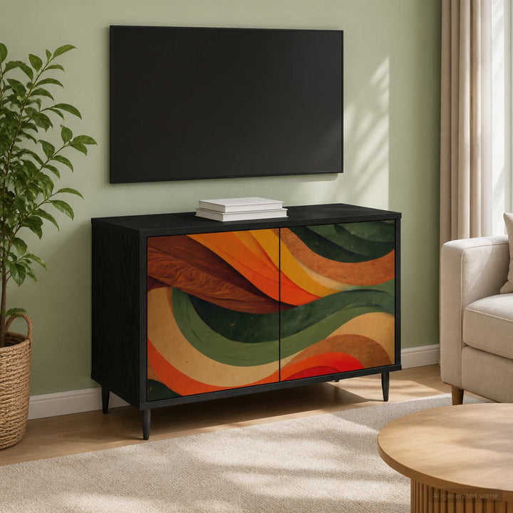 TV-skab BONN 69 x 33 x 50,5 cm Sort eg Konstrueret træ