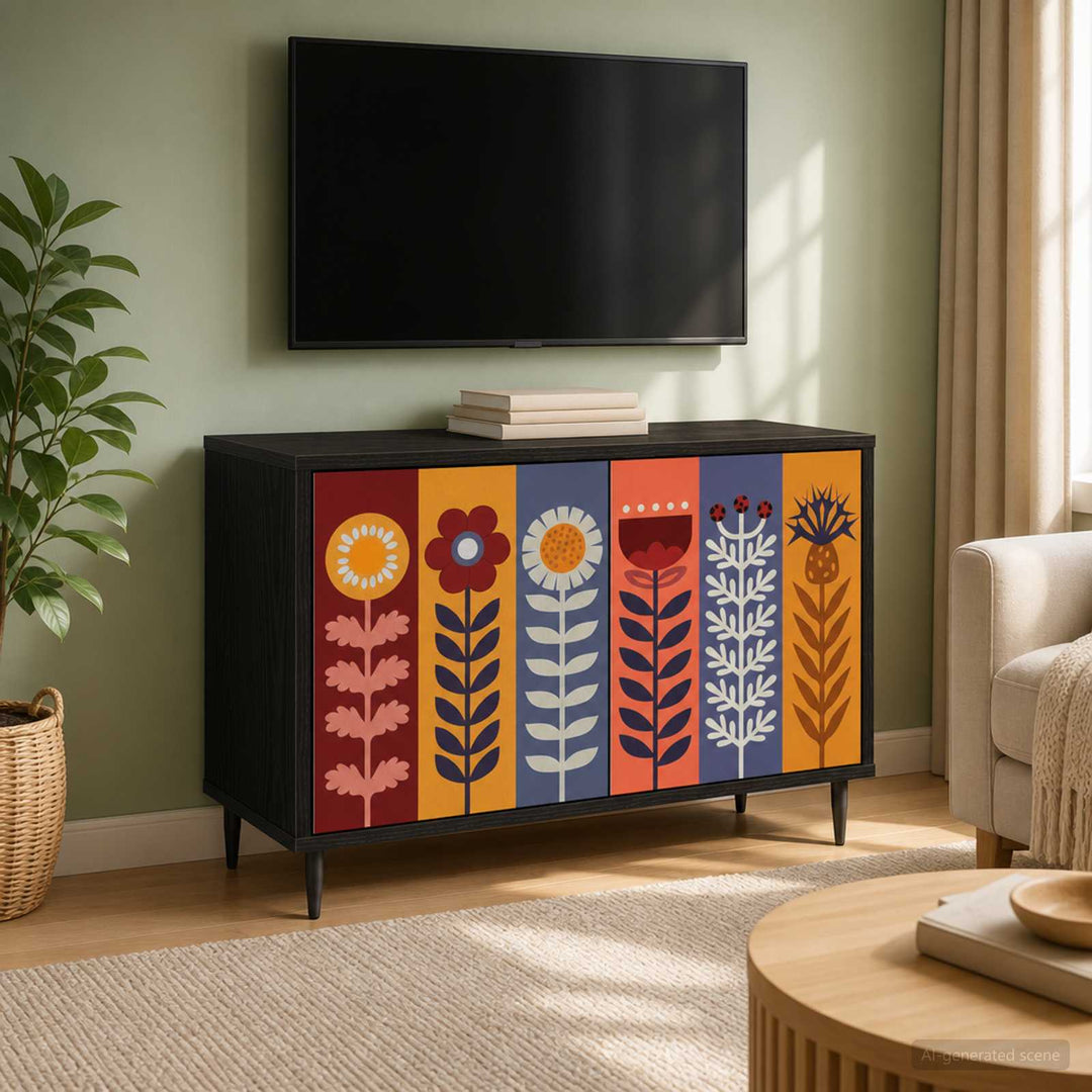 TV-skab ESSEN 69 x 33 x 50,5 cm Sort eg Konstrueret træ