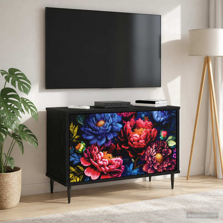 TV-skab KIEL 69 x 33 x 50,5 cm Sort eg Konstrueret træ