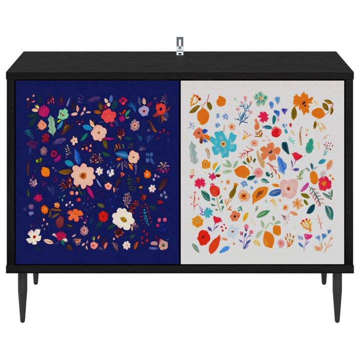 TV-skab MAINZ 69 x 33 x 50,5 cm Sort eg Konstrueret træ