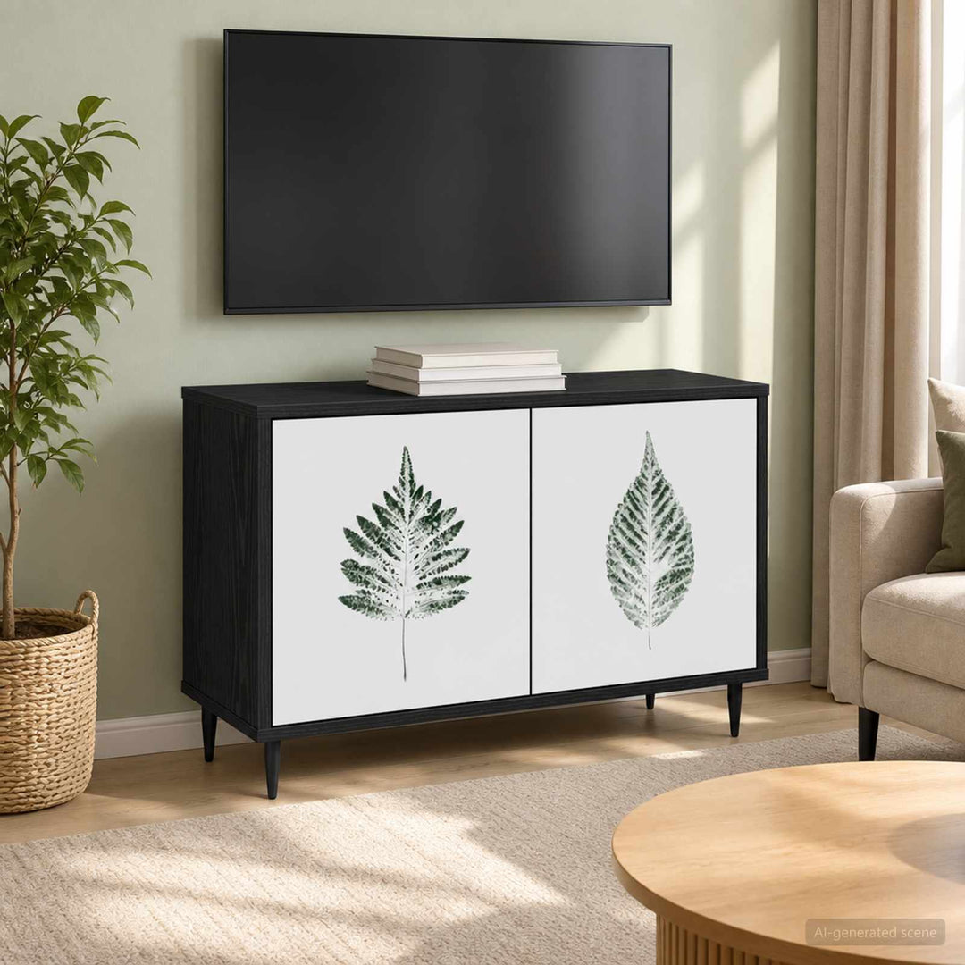 TV-skab HANAU 69 x 33 x 50,5 cm Sort eg Konstrueret træ