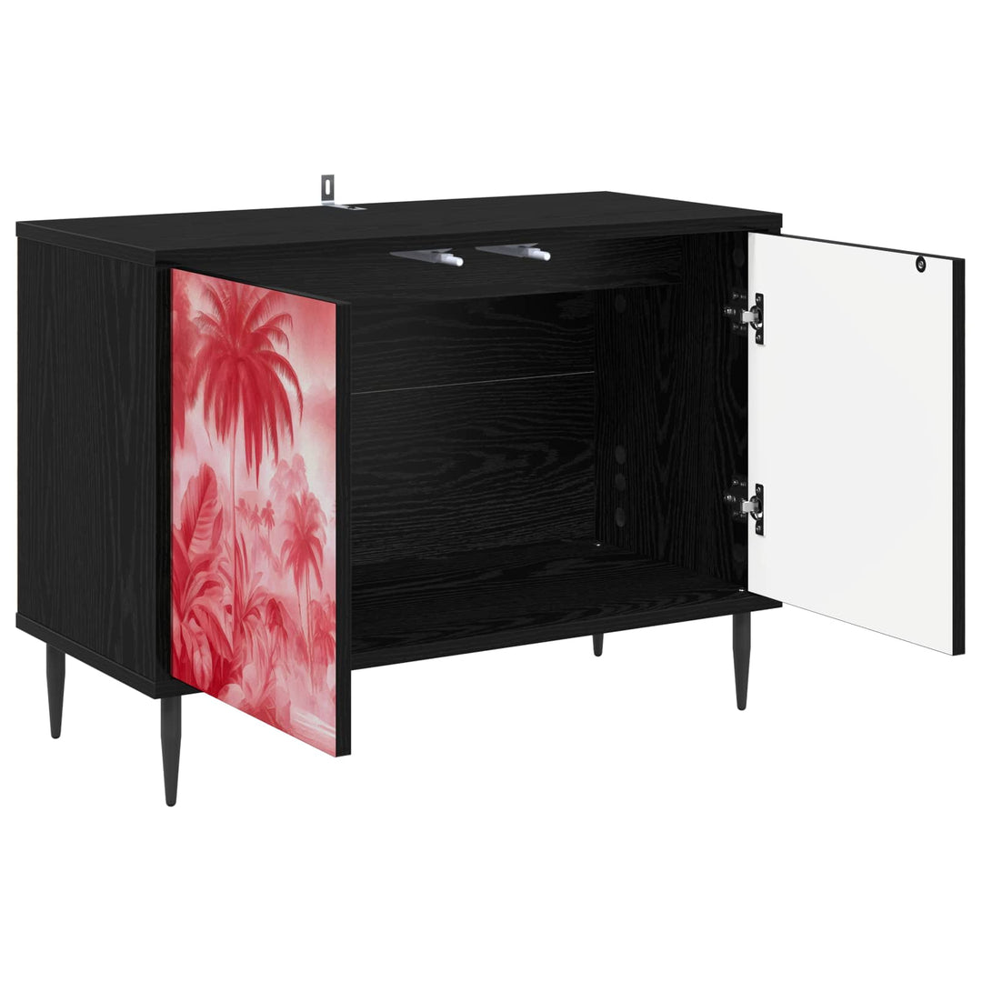 TV-skab AACHEN 69 x 33 x 50,5 cm Sort eg Konstrueret træ
