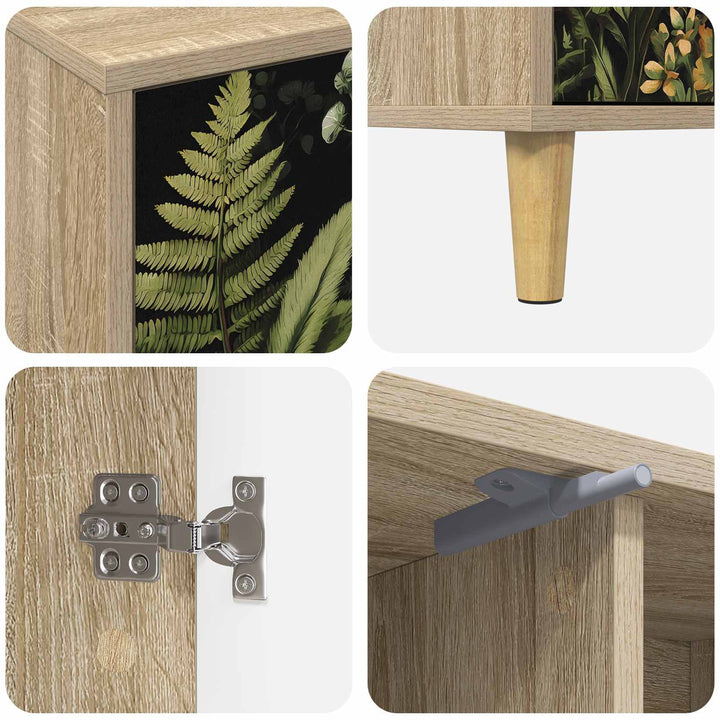 TV-skab RHENEN 102 x 33 x 50 cm Sonoma-eg Konstrueret træ