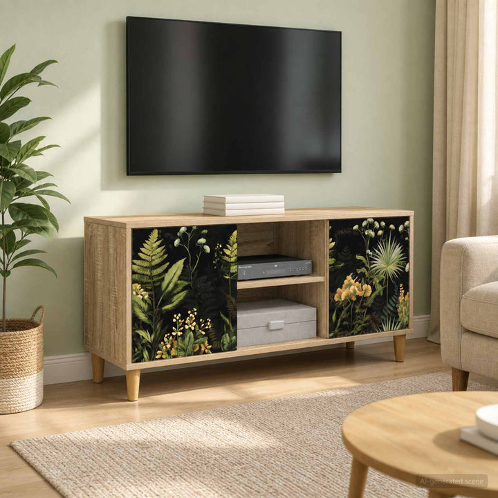 TV-skab RHENEN 102 x 33 x 50 cm Sonoma-eg Konstrueret træ