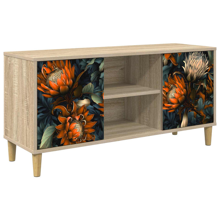 TV-skab LOCHEM 102 x 33 x 50 cm Sonoma-eg Konstrueret træ