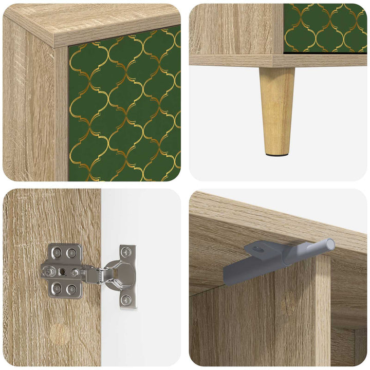 TV-skab GELEEN 102 x 33 x 50 cm Sonoma-eg Konstrueret træ