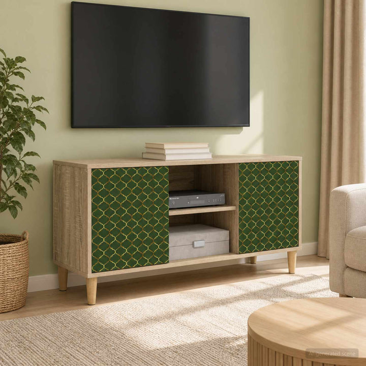 TV-skab GELEEN 102 x 33 x 50 cm Sonoma-eg Konstrueret træ