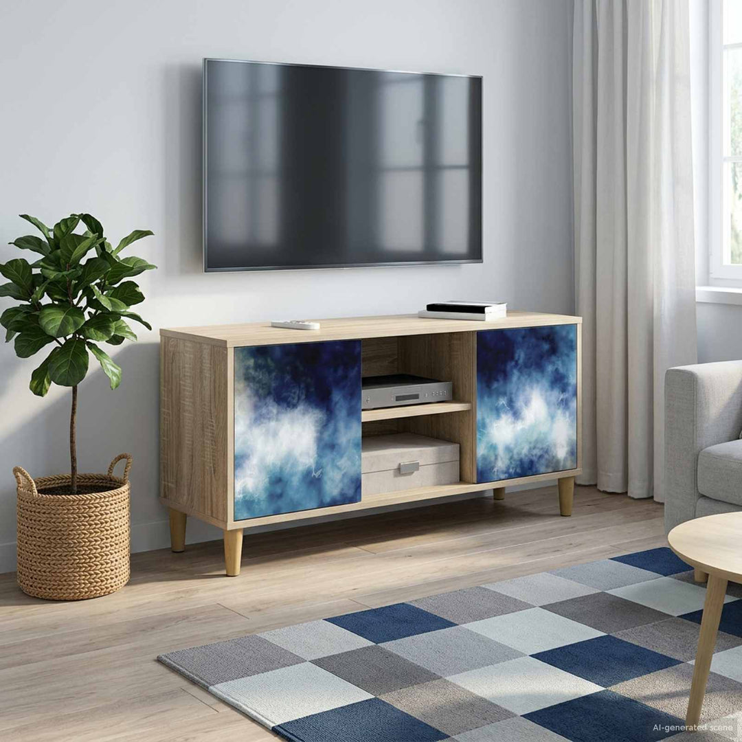 TV-skab RAALTE 102 x 33 x 50 cm Sonoma-eg Konstrueret træ