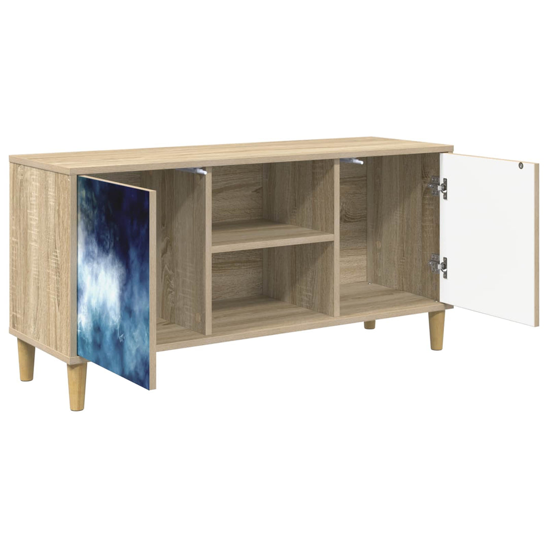 TV-skab RAALTE 102 x 33 x 50 cm Sonoma-eg Konstrueret træ