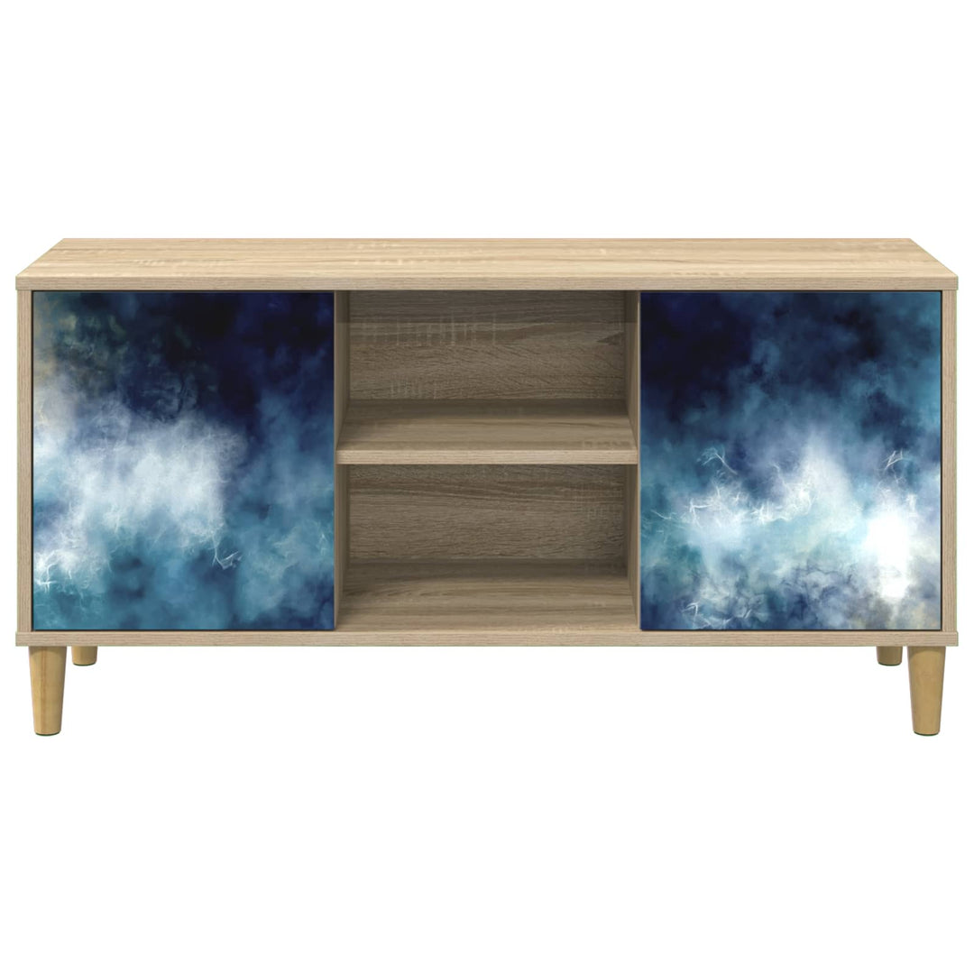 TV-skab RAALTE 102 x 33 x 50 cm Sonoma-eg Konstrueret træ
