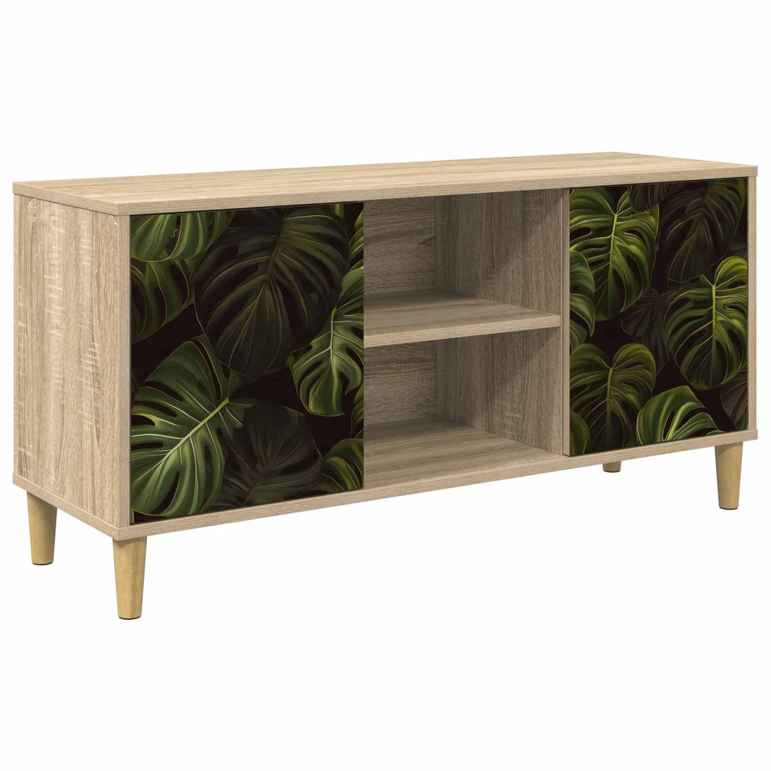 TV-skab ELBURG 102 x 33 x 50 cm Sonoma-eg Konstrueret træ