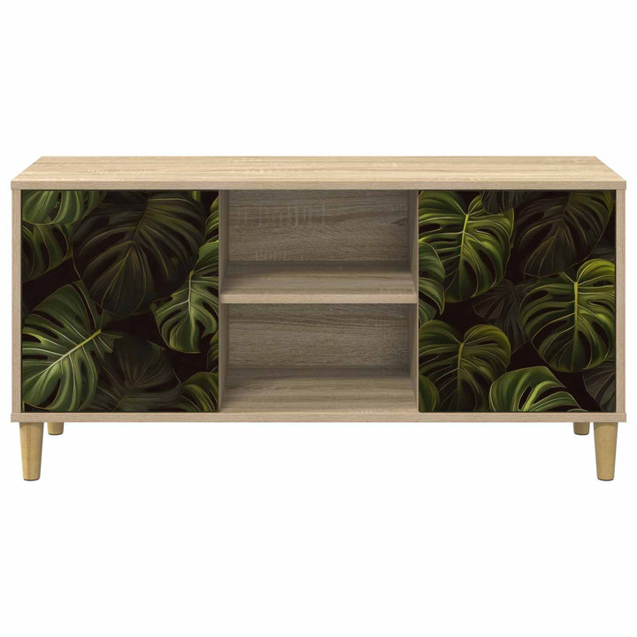 TV-skab ELBURG 102 x 33 x 50 cm Sonoma-eg Konstrueret træ